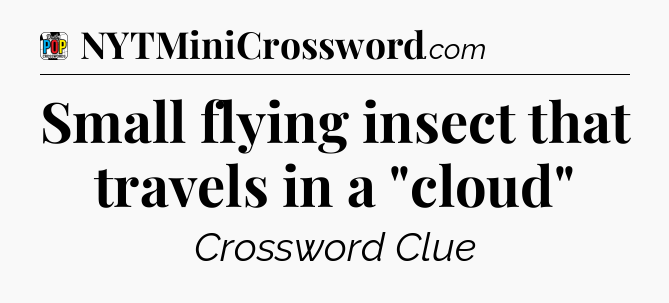 Small flying insect that travels in a 