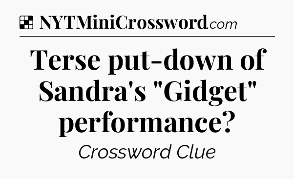 Solution: Terse put-down of Sandra's 