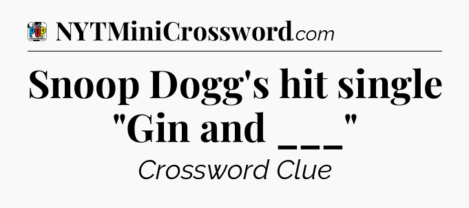 Snoop Dogg's hit single 