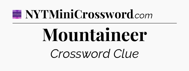 Mountaineer - Thomas Joseph Crossword