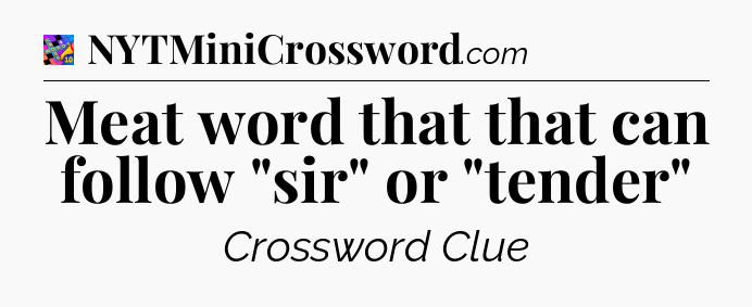 Meat word that that can follow 