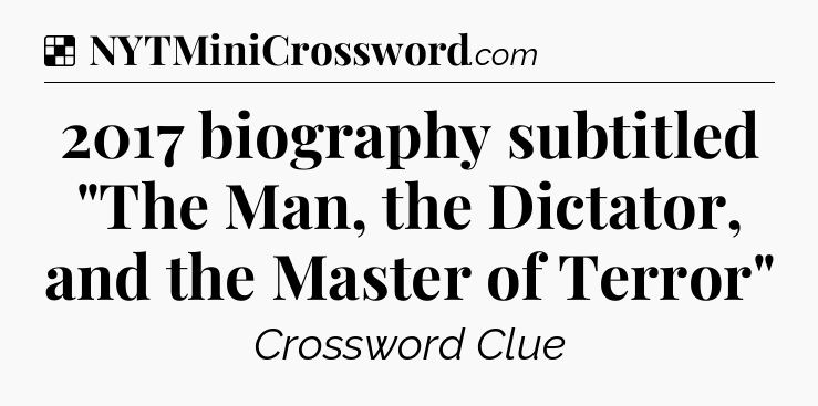 Solution: 2017 biography subtitled 