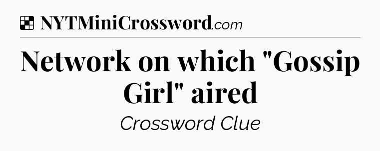 Solution: Network on which 