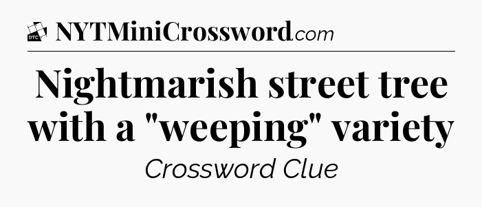 Nightmarish street tree with a 