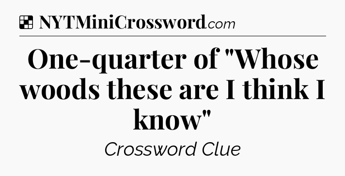 Solution: One-quarter of 