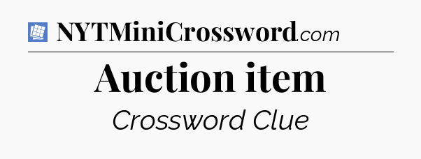 Auction item Puzzle Page Crossword Clue