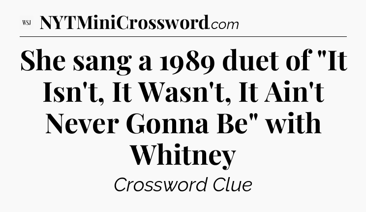 She sang a 1989 duet of 