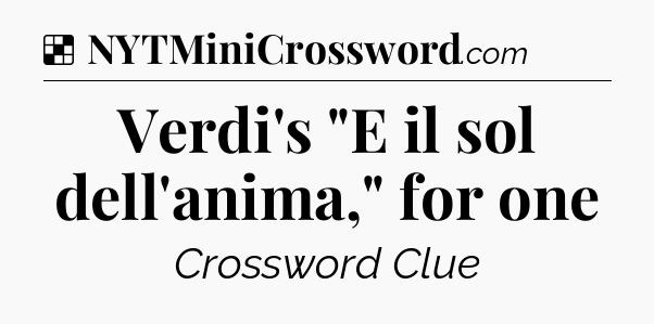 Solution: Verdi's 