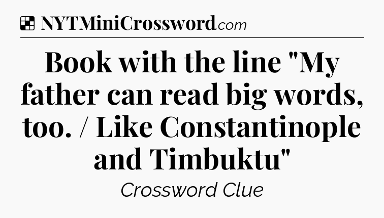 Solution: Book with the line 