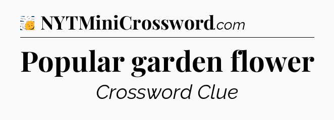 Popular garden flower - 7 Little Words