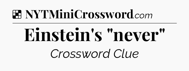 Solution: Einstein's 