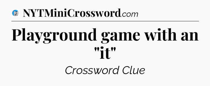 Playground game with an 