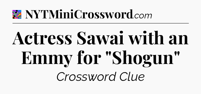 Actress Sawai with an Emmy for 