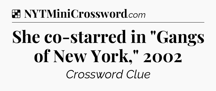 Solution: She co-starred in 