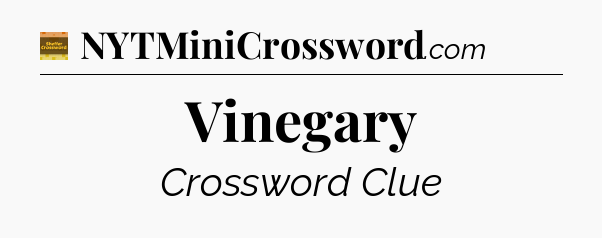 Vinegary - Eugene Sheffer Crossword