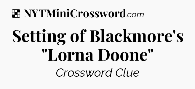Solution: Setting of Blackmore's 