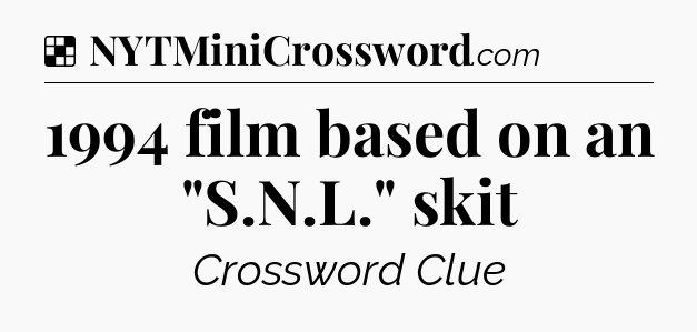 Solution: 1994 film based on an 