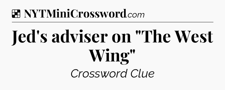 Solution: Jed's adviser on 