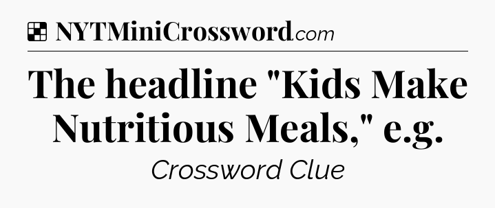 Solution: The headline 