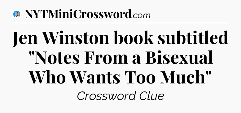 Jen Winston book subtitled 