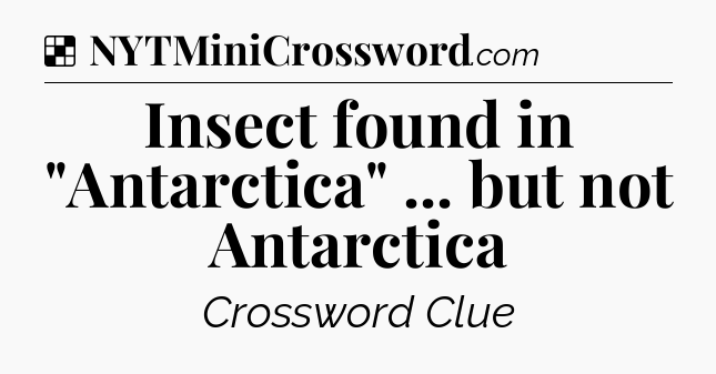 Solution: Insect found in 