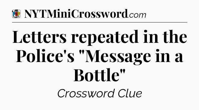 Letters repeated in the Police's 