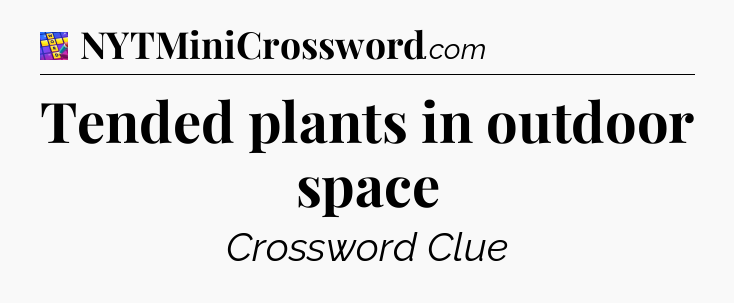 Tended plants in outdoor space Codycross