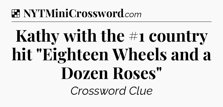 Solution: Kathy with the #1 country hit 