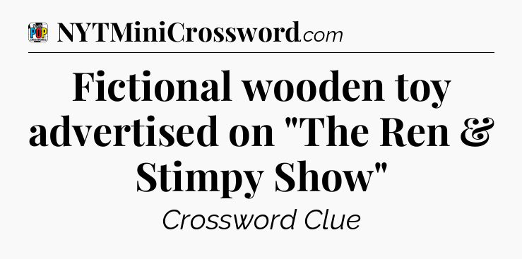 Fictional wooden toy advertised on 