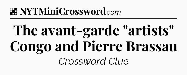 Solution: The avant-garde 