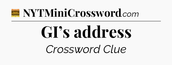 GI’s address - Eugene Sheffer Crossword