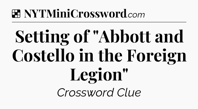 Solution: Setting of 