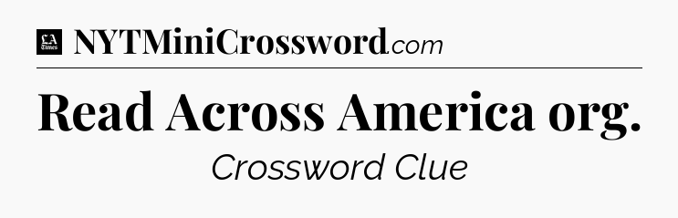 Read Across America org - LA Times Crossword
