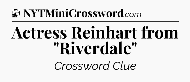 Actress Reinhart from 