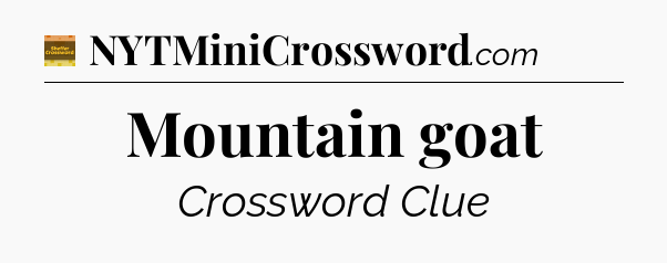Mountain goat - Eugene Sheffer Crossword