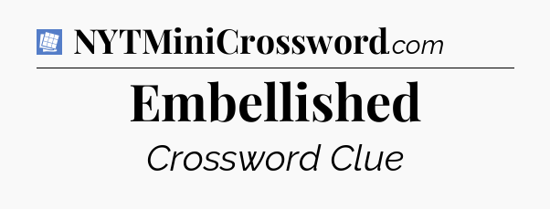 Embellished Puzzle Page Crossword Clue