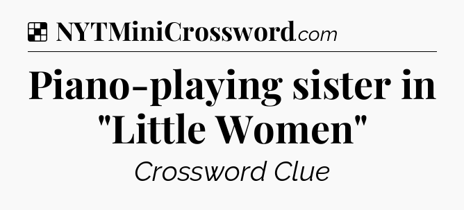 Solution: Piano-playing sister in 