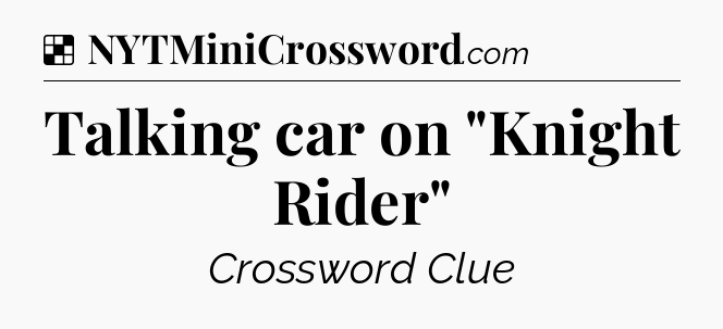 Solution: Talking car on 