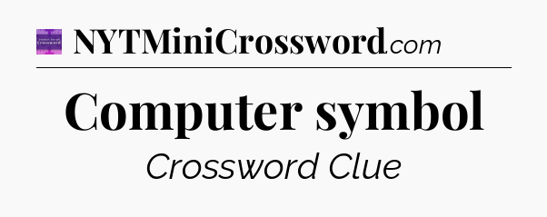 Computer symbol - Thomas Joseph Crossword