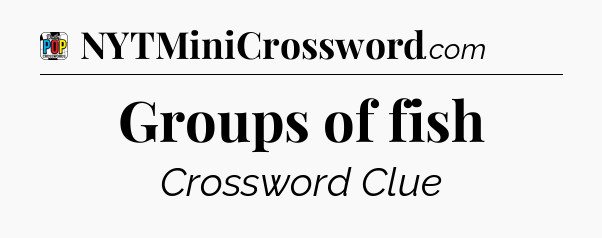 Groups of fish Crossword Clue