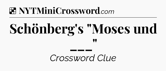 Solution: Schönberg's 