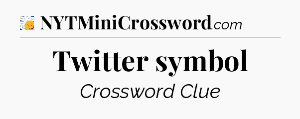 Twitter symbol - 7 Little Words