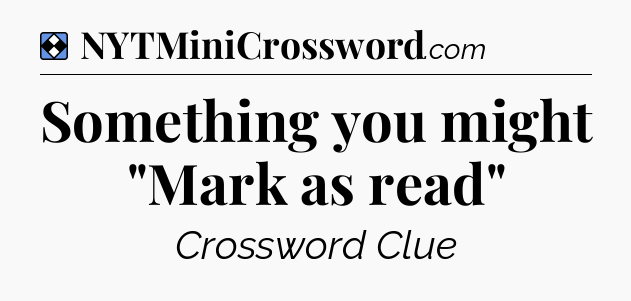 Solution: Something you might 