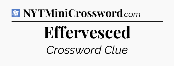 Effervesced Puzzle Page Crossword Clue