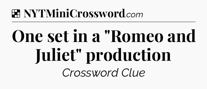 Solution: One set in a 