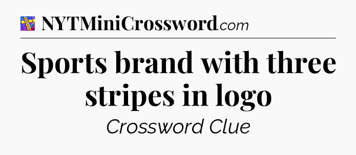 Sports brand with three stripes in logo Codycross