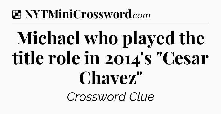 Solution: Michael who played the title role in 2014's 