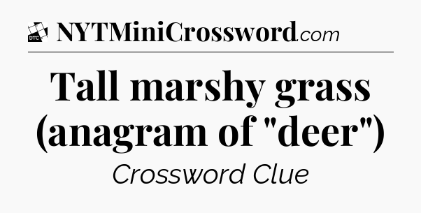 Tall marshy grass (anagram of 