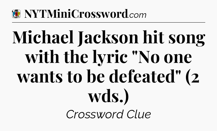Michael Jackson hit song with the lyric 