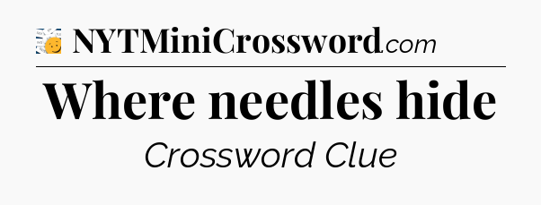 Where needles hide - 7 Little Words